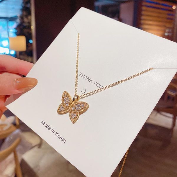 pendant necklaces jewelry micro inlaid diamond flash butterfly titanium steel personalized neckchain female vintage party necklace for women, Silver
pendant necklaces jewelry micro inlaid diamond flash butterfly titanium steel personalized neckchain female vintage party necklace for women, Silver