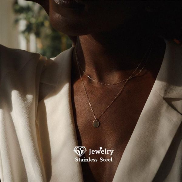chokers necklace for women stainless steel choker 2pcs female elegant chain pendants clavicle chains fashion jewelry party cdnn059, Golden;silver
chokers necklace for women stainless steel choker 2pcs female elegant chain pendants clavicle chains fashion jewelry party cdnn059, Golden;silver