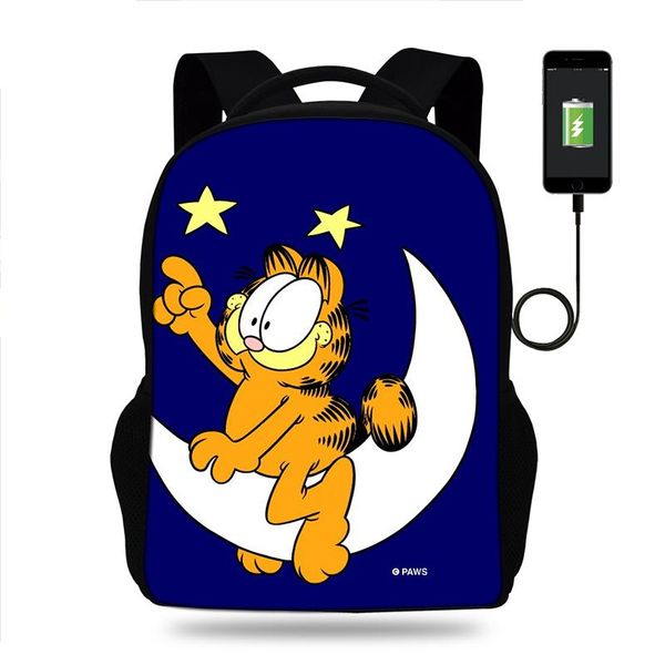 backpack usb charging school animals bag garfield cat printed schoolbag for teenager boys girl knapsack
backpack usb charging school animals bag garfield cat printed schoolbag for teenager boys girl knapsack
