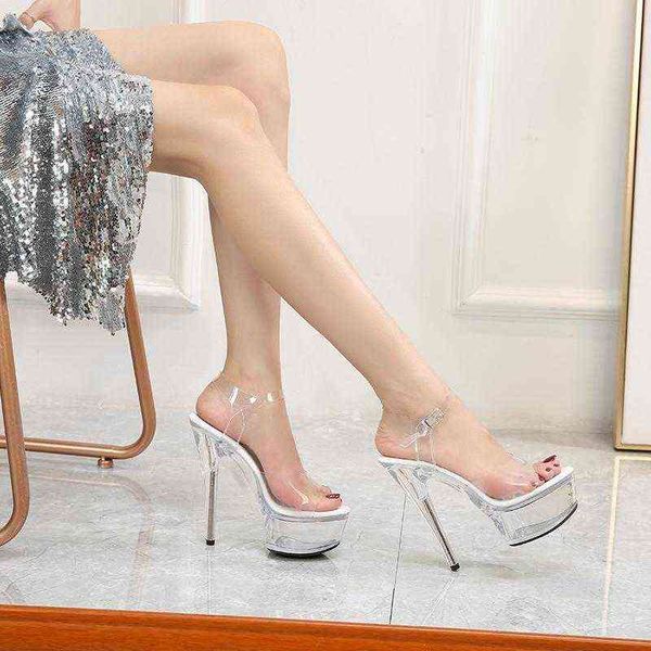 women's slippers night show banquet women's sho transparent platform steel pipe dance sho 15cm ultra-fine high heel sandals, Black
women's slippers night show banquet women's sho transparent platform steel pipe dance sho 15cm ultra-fine high heel sandals, Black