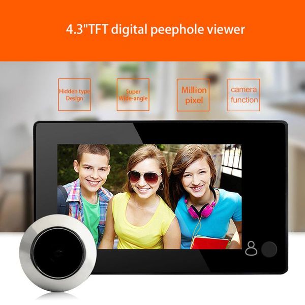 1080p 4.3 inch usb color screen lcd digital doorbell camera 145 degree door eye doorbell electronic peephole door viewer
1080p 4.3 inch usb color screen lcd digital doorbell camera 145 degree door eye doorbell electronic peephole door viewer