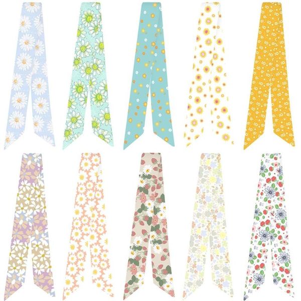 scarves 2021 women elegant small scarf fresh daisy print variety bag handle tie wrap silk, Blue;gray
scarves 2021 women elegant small scarf fresh daisy print variety bag handle tie wrap silk, Blue;gray