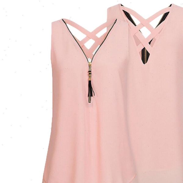 chiffon blouse women plus size 5xl summer tank sleeveless cross ladies clothes womens tunic zipper v neck women lr2, White
chiffon blouse women plus size 5xl summer tank sleeveless cross ladies clothes womens tunic zipper v neck women lr2, White