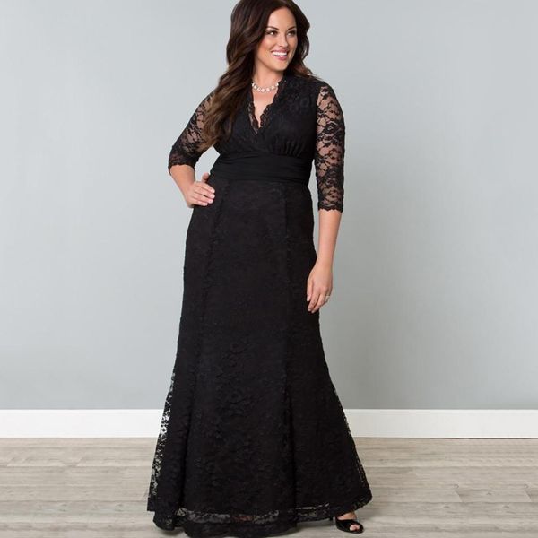 black v neck 3/4 long sleeves lace mother of the bride dresses for wedding appliqued floor length plus size formal evening gowns, Black;red
black v neck 3/4 long sleeves lace mother of the bride dresses for wedding appliqued floor length plus size formal evening gowns, Black;red