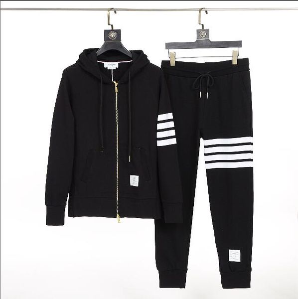mens hoodie sweater sweatpants suit womens original standard striped casual couple sports suit long sleeve, Black 
mens hoodie sweater sweatpants suit womens original standard striped casual couple sports suit long sleeve, Black