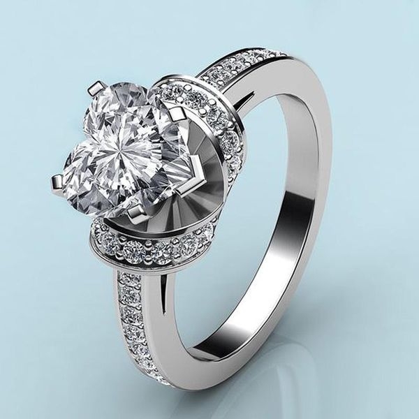 wedding rings huitan ring finger engagement accessories brilliant dazzling heart crystal stone with micro paved drop, Slivery;golden
wedding rings huitan ring finger engagement accessories brilliant dazzling heart crystal stone with micro paved drop, Slivery;golden