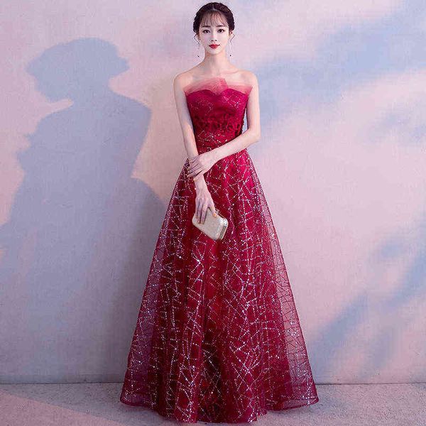 luxury prom dresses toast bride 2021 autumn red bra engagement banquet evening 's long style, Black
luxury prom dresses toast bride 2021 autumn red bra engagement banquet evening 's long style, Black