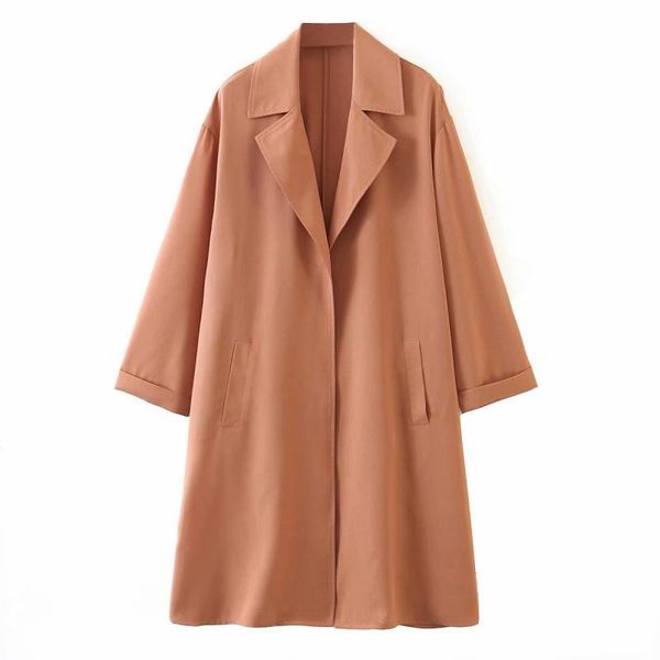 women's trench coats pure color windbreaker women 2021 winter high-end fashion loose coat female mid-length cardigan casual pink jacket, Tan;black
women's trench coats pure color windbreaker women 2021 winter high-end fashion loose coat female mid-length cardigan casual pink jacket, Tan;black