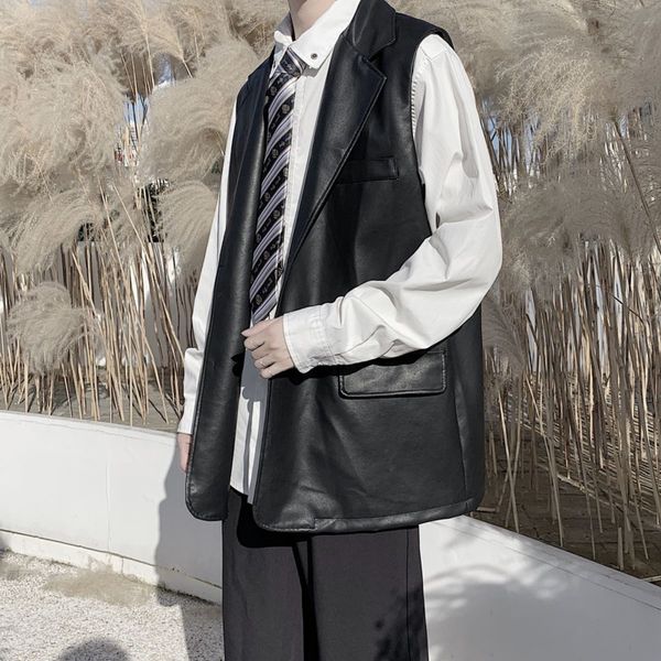2021 new spring vest men's fashion casual motorcycle men streetwear style coat mens leather jacket z3sh, Black;white
2021 new spring vest men's fashion casual motorcycle men streetwear style coat mens leather jacket z3sh, Black;white