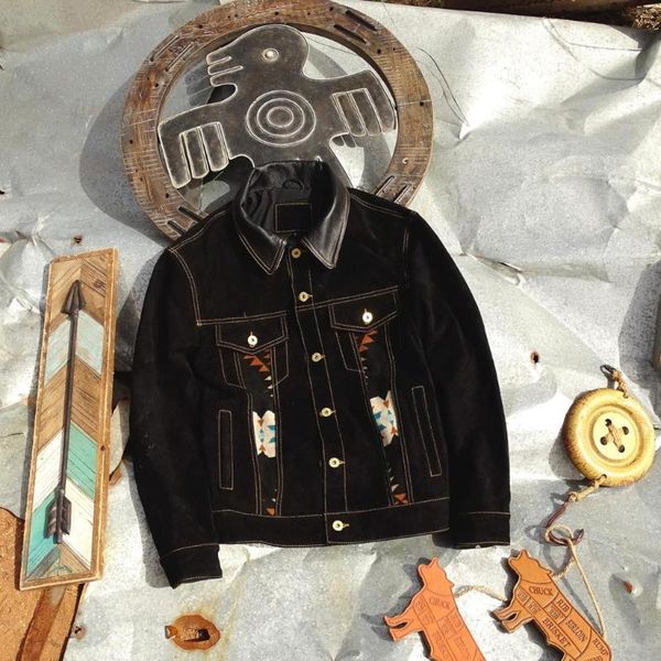 men's leather & faux totem bump against velvet cowhide black suede retro 507 american cowboy
men's leather & faux totem bump against velvet cowhide black suede retro 507 american cowboy