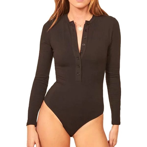 2021 autumn winter bottoms women's new fashion button long sleeve bodysuit, Black;red
2021 autumn winter bottoms women's new fashion button long sleeve bodysuit, Black;red