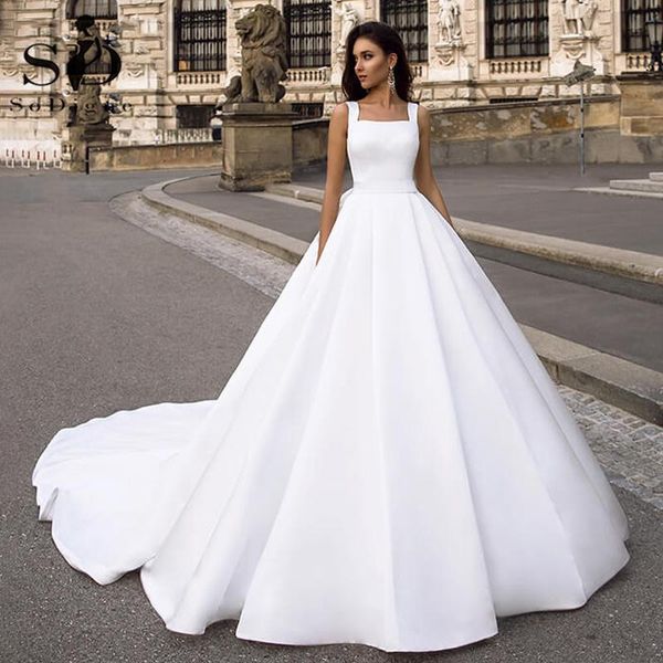 other wedding dresses sodigne satin african dress 2021 buttons pockets a line lace bridal princess party gown plus size, White
other wedding dresses sodigne satin african dress 2021 buttons pockets a line lace bridal princess party gown plus size, White