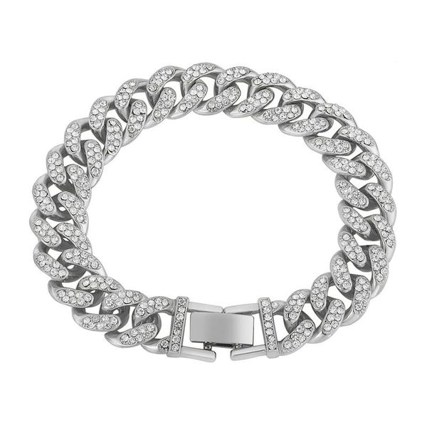 link, chain niuyitong cuban mens bracelet with crystal hip hop all-match luxury jewelry homme femme, Black
link, chain niuyitong cuban mens bracelet with crystal hip hop all-match luxury jewelry homme femme, Black