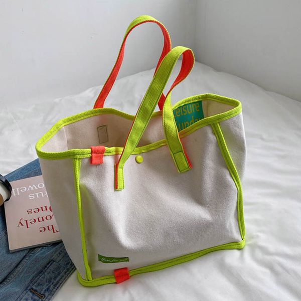 personalized canvas bag lady fashion splicing color big shoulder bags for women street trend totes high capacity handbags female
personalized canvas bag lady fashion splicing color big shoulder bags for women street trend totes high capacity handbags female