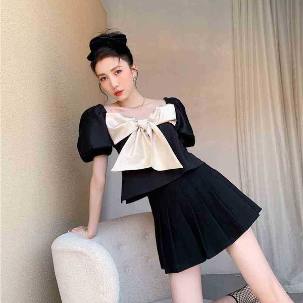 women's knits & tees puff sleeve black backless womens and blouses square neck bow korean fashion summer blouse lad oyj5, White
women's knits & tees puff sleeve black backless womens and blouses square neck bow korean fashion summer blouse lad oyj5, White