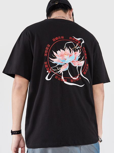 summer trend chinese style embroidery short sleeve men's loose large cotton hip hop printed men's t-shirt, White;black
summer trend chinese style embroidery short sleeve men's loose large cotton hip hop printed men's t-shirt, White;black