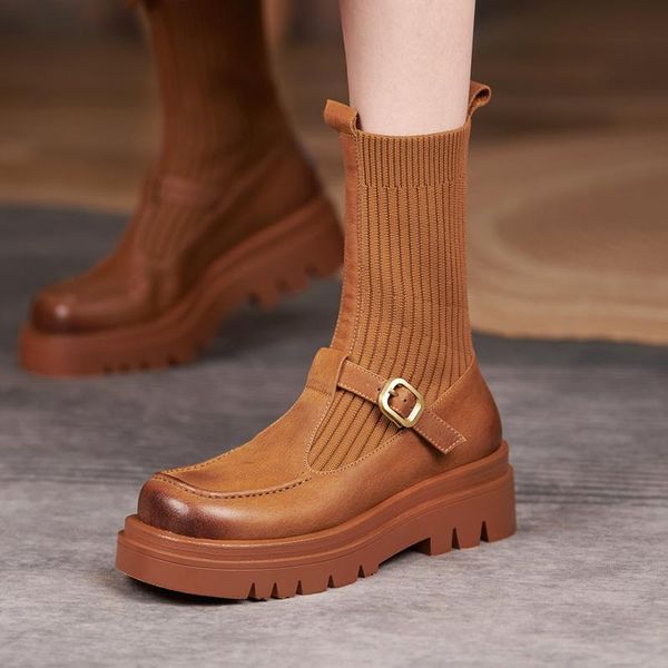 boots knitted stretch sock women autumn winter 2021 thick soled height increasing retro botas mujer platform shoes, Black
boots knitted stretch sock women autumn winter 2021 thick soled height increasing retro botas mujer platform shoes, Black