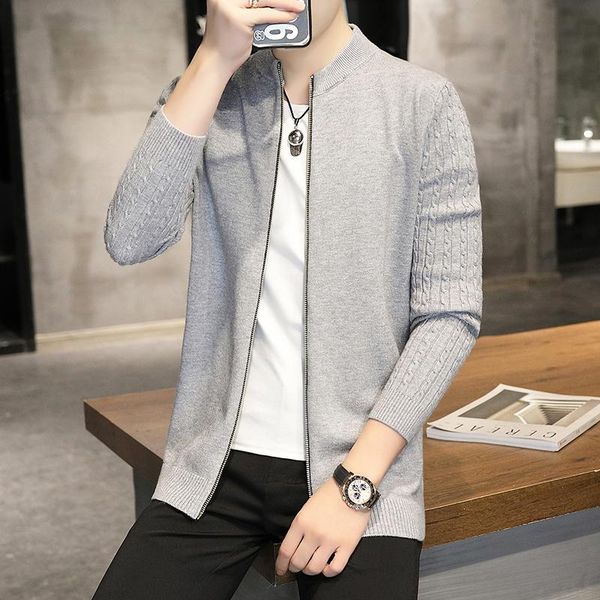 men's sweaters 2021 fall pure color cardigan sweater coat korean slim standneck knit fashion wholesale, White;black
men's sweaters 2021 fall pure color cardigan sweater coat korean slim standneck knit fashion wholesale, White;black