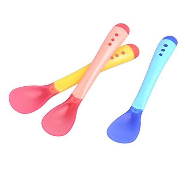spoons 3pcs baby small toddlers utensils plastic infant feeding tool heat sensitive kids tableware
spoons 3pcs baby small toddlers utensils plastic infant feeding tool heat sensitive kids tableware