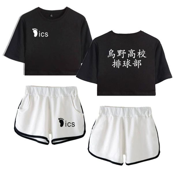 men's t-shirts haikyuu crop t shirt shorts women girls uniform japan anime set volleyball 2 piece tshirt for teens, White;black
men's t-shirts haikyuu crop t shirt shorts women girls uniform japan anime set volleyball 2 piece tshirt for teens, White;black