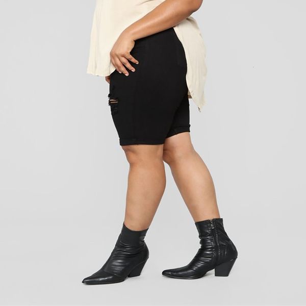 elastic ripped shorts for plus loose women denim medium cut broek jeans vaqueros mujer # g9, Blue
elastic ripped shorts for plus loose women denim medium cut broek jeans vaqueros mujer # g9, Blue