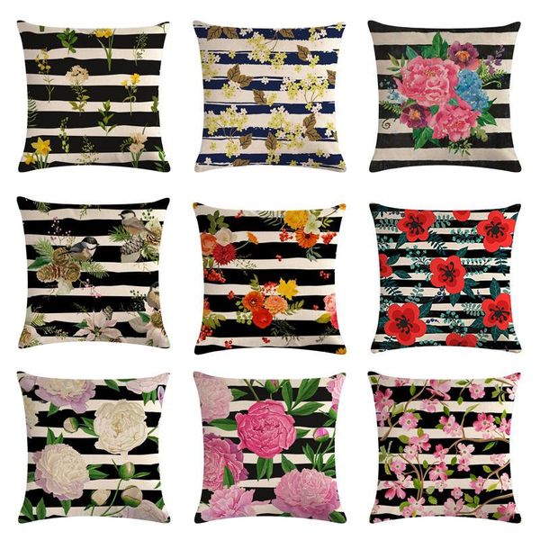 cushion/decorative pillow 45cm*45cm black stripes and flowers linen/cotton throw covers couch cushion cover home decorative pillows
cushion/decorative pillow 45cm*45cm black stripes and flowers linen/cotton throw covers couch cushion cover home decorative pillows
