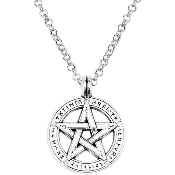pendant necklaces vintage cross chain supernatural jewelry accessories wicca choker wholesale pentagram star necklace for women men gift, Silver
pendant necklaces vintage cross chain supernatural jewelry accessories wicca choker wholesale pentagram star necklace for women men gift, Silver