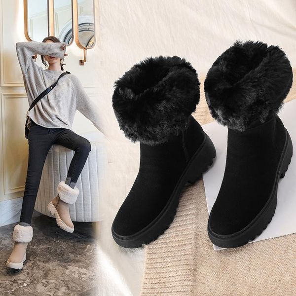 boots leosoxs women snow plush warm winter platform shoes female mid-calf thick bottom comfort plus size casual, Black
boots leosoxs women snow plush warm winter platform shoes female mid-calf thick bottom comfort plus size casual, Black
