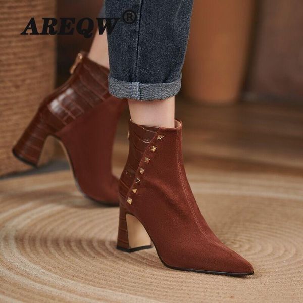 boots black brown flock thick heel ankle women winter shoes nice elegant high pointed toe keep warm short booties ladies
boots black brown flock thick heel ankle women winter shoes nice elegant high pointed toe keep warm short booties ladies
