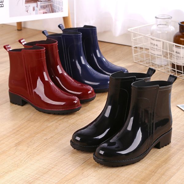dwaterproof waterproof rainboots shoes lace rubber to martin solid seam with women's boots 2021 het8, Black
dwaterproof waterproof rainboots shoes lace rubber to martin solid seam with women's boots 2021 het8, Black