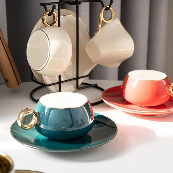 mugs 90ml espresso coffee with plate solid color saucer set ceramic mini mug elegant small tea cup holiday gift
mugs 90ml espresso coffee with plate solid color saucer set ceramic mini mug elegant small tea cup holiday gift