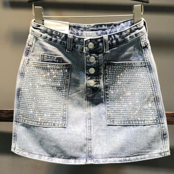 skirts denim skirt women summer fashion loose high waist drilling a-line mini jeans, Black
skirts denim skirt women summer fashion loose high waist drilling a-line mini jeans, Black