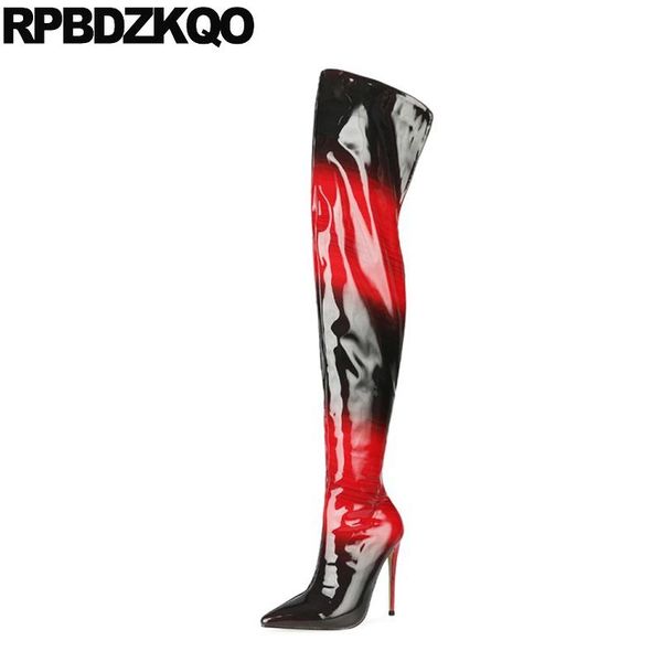 boots dance thigh high for plus size women over the knee 12 44 heel big pointed toe exotic dancer fur stiletto winter shoes, Black
boots dance thigh high for plus size women over the knee 12 44 heel big pointed toe exotic dancer fur stiletto winter shoes, Black
