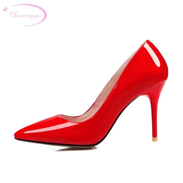dress shoes chainingyee party style pointed toe patent genuine leather so kate pumps high-heeled stiletto women's big size, Black
dress shoes chainingyee party style pointed toe patent genuine leather so kate pumps high-heeled stiletto women's big size, Black