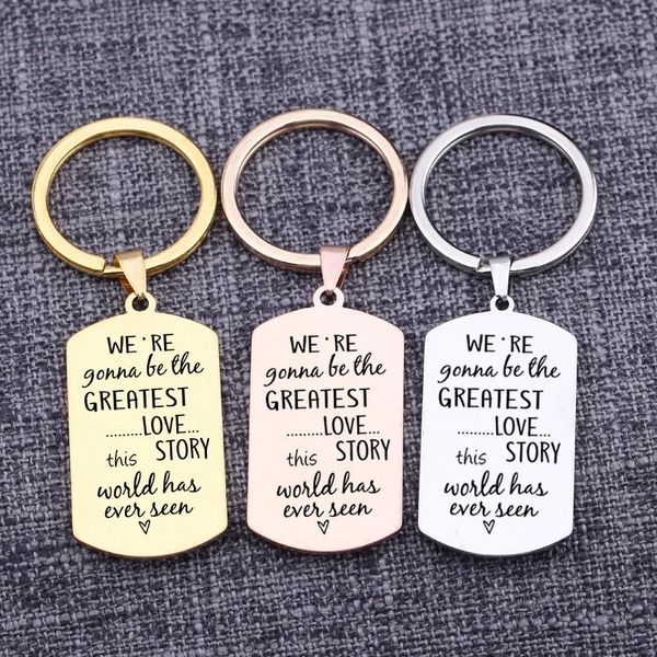 keychains anniversary gift wedding memorial key ring we are gonna be the graetest love stiry this world has ever been lovers keychain, Silver
keychains anniversary gift wedding memorial key ring we are gonna be the graetest love stiry this world has ever been lovers keychain, Silver