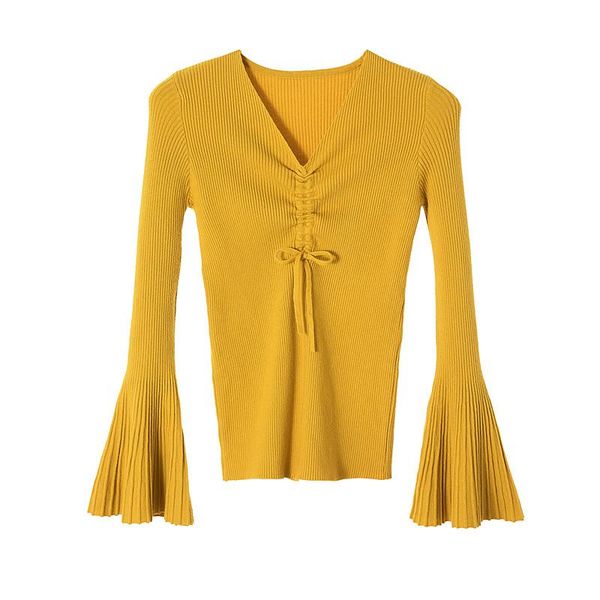 women's sweaters 2021 autumn winter women fashion flare sleeve solid knitted pullover slim jumper sweater female knit, White;black
women's sweaters 2021 autumn winter women fashion flare sleeve solid knitted pullover slim jumper sweater female knit, White;black