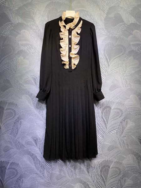 elegant feminine taste 2021 spring clothing new temperament apricot lotus leaf agaric edge collar long sleeves slim body in long dress, Black;gray
elegant feminine taste 2021 spring clothing new temperament apricot lotus leaf agaric edge collar long sleeves slim body in long dress, Black;gray