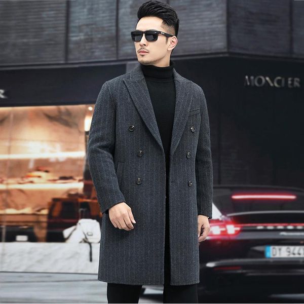 latest italian handsome grey wool blends pinstripe double breasted mens overcoat long sleeves formal blazer 2021 fashion coat, Black
latest italian handsome grey wool blends pinstripe double breasted mens overcoat long sleeves formal blazer 2021 fashion coat, Black