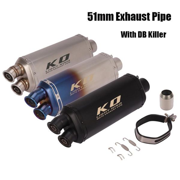 motorcycle exhaust system 38-51mm dual-outlet muffler modified pipe end tip stainless steel for universal
motorcycle exhaust system 38-51mm dual-outlet muffler modified pipe end tip stainless steel for universal