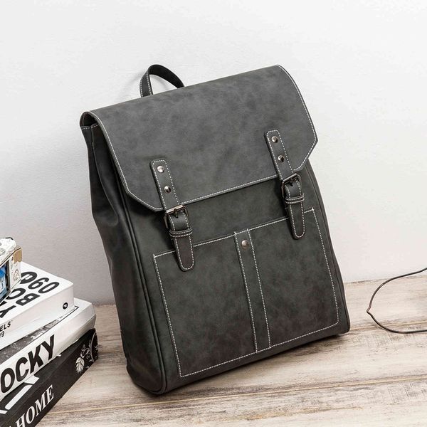 frosted leather large capacity backpack street korean computer bag school leisure fashion men's 
frosted leather large capacity backpack street korean computer bag school leisure fashion men's