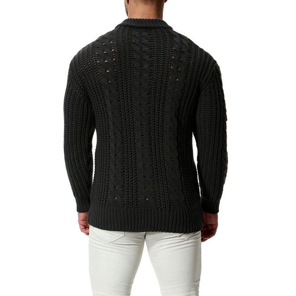 thick men's winter knitted sweater coat off black long sleeve cardigan swe y7el, White;black
thick men's winter knitted sweater coat off black long sleeve cardigan swe y7el, White;black