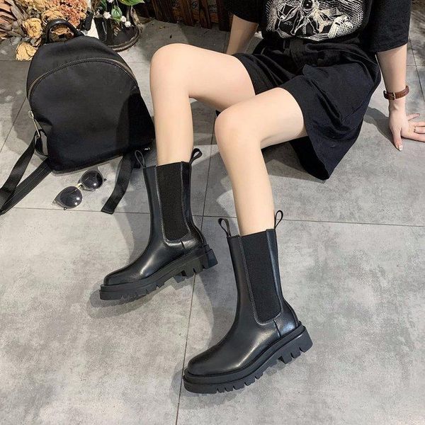 boots female women shoes mid calf autumn british style leather platform thick with short black motorcycle
boots female women shoes mid calf autumn british style leather platform thick with short black motorcycle