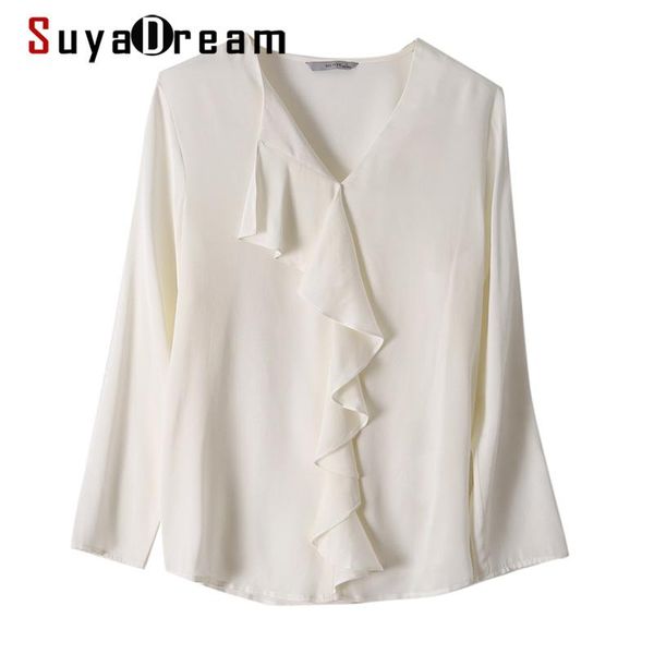 women's blouses & shirts suyadream elegant silk 100%silk satin ruffles v neck white office blouse shirt women 2021 spring summer work t
women's blouses & shirts suyadream elegant silk 100%silk satin ruffles v neck white office blouse shirt women 2021 spring summer work t