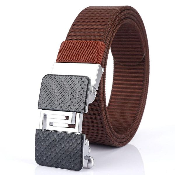 belts toothless automatic alloy letter buckle canvas belt outdoor sports pure nylon tactical cinturones para mujer designer, Black;brown
belts toothless automatic alloy letter buckle canvas belt outdoor sports pure nylon tactical cinturones para mujer designer, Black;brown