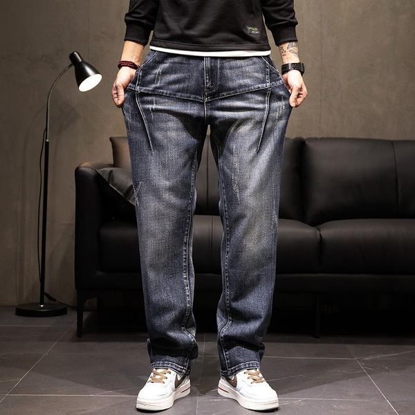 men's jeans fall plus size elasticity loose mens clothing denim pants leisure boyfriend fashion fat man length baggy trousers, Blue
men's jeans fall plus size elasticity loose mens clothing denim pants leisure boyfriend fashion fat man length baggy trousers, Blue