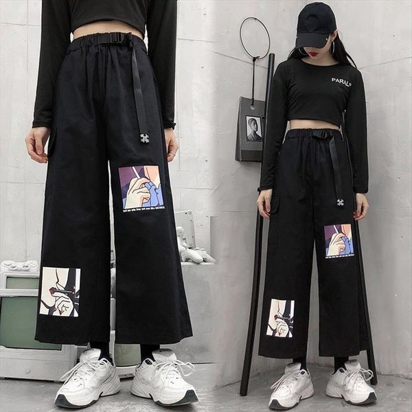 streetwear with belt womens capris wide leg anime print high waist trousers female harajuku plus size loose casual joggers, Black;white
streetwear with belt womens capris wide leg anime print high waist trousers female harajuku plus size loose casual joggers, Black;white