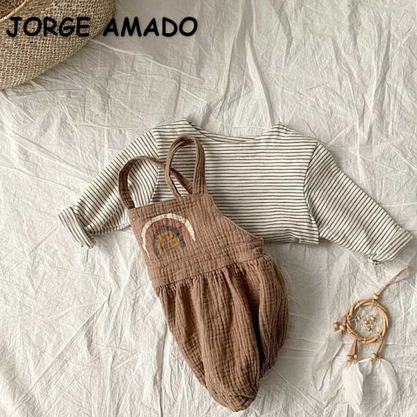 wholesale spring baby boys girls outfits striped long sleeve t-shirt + rainbow romper cute sets e029 210610, White
wholesale spring baby boys girls outfits striped long sleeve t-shirt + rainbow romper cute sets e029 210610, White