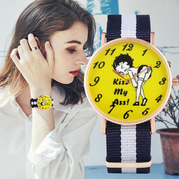 wristwatches quartz analog watch for girls classic arabic numerals watches ladies nylon strap wristwatch women, Slivery;brown
wristwatches quartz analog watch for girls classic arabic numerals watches ladies nylon strap wristwatch women, Slivery;brown
