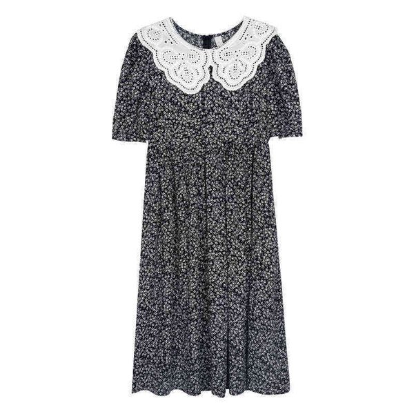 huang zheng baby collar floral drs women's 2021 summer korean loose temperament sweet short sleeve mid long skirt l85305, Black;gray
huang zheng baby collar floral drs women's 2021 summer korean loose temperament sweet short sleeve mid long skirt l85305, Black;gray