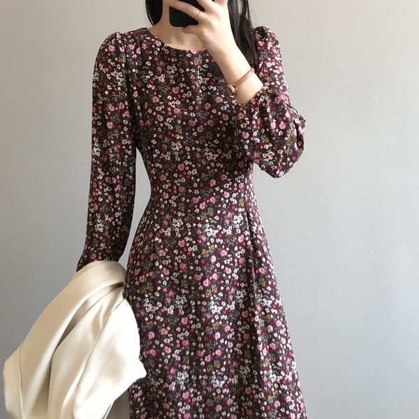 2021 fashion new spring flower print maxi slim waist sleeve women elegant floral long vestidos iud6, Black;gray
2021 fashion new spring flower print maxi slim waist sleeve women elegant floral long vestidos iud6, Black;gray
